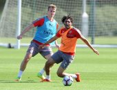 بالصور.. محمد الننى يشارك فى تدريبات أرسنال استعداداً لـ"تشيلسى"