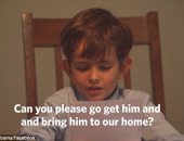 بالصور..طفل أمريكى 6 سنوات يناشد أوباما إحضار الطفل السورى عمران للعيش معه