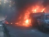 السيطرة على حريق شب فى سيارة ميكروباص بمنشأة القناطر دون إصابات