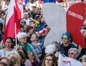 تظاهرة حاشدة ضد الحكومة البولندية فى وارسو