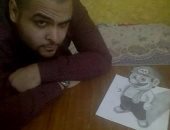 قارئ يشارك "اليوم السابع" بلوحاته المرسومة بطريقة ثلاثية الأبعاد