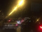 شلل مرورى على طريق السادات كفر داوود بالمنوفية بسبب رصف الطريق