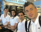 أيمن حفنى يتصدر سيلفى ثلاثى الزمالك الجديد