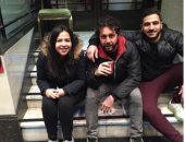 هشام ماجد ينشر صورة له مع إيمى سمير غانم وكريم السبكى فى لندن