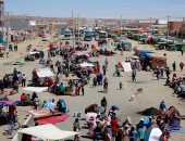 تظاهر المئات فى مدينة التو فى بوليفيا مطالبين بالتنمية