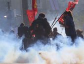 بالصور.. شرطة تركيا تستخدم رصاصا بلاستيكيا وغازا لتفريق محتجين فى أنقرة