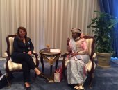 غادة والى تلتقى رئيس البرلمان الإفريقى قبل انطلاق المؤتمر التاسع للمرأة
