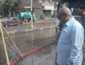 شركة مياه القناة تنتهى من رفع المياه المتراكمة بمدخل طريق بورسعيد بالإسماعيلية