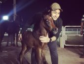 حمادة هلال ينشر صورة مع حصان صغير على "إنستجرام" من كواليس كليب جديد