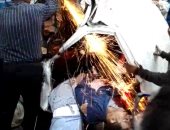 قارئ يشارك بفيديوهات جديدة لمحاولة إنقاذ مصابى حادث أتوبيس مدينة نصر