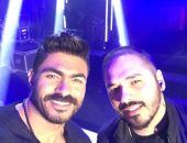 خالد سليم ينشر صورته مع رامى عياش فى كواليس برنامج "mixmusic"