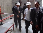 بالصور.. وزير النقل يشهد احتفالية وصول الحفار العملاق لمحطة مترو الألف مسكن