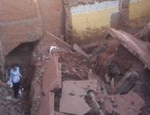 مصرع فتاة وإصابة شخصين بسبب انهيار منزلين بمنطقة الوليدية فى أسيوط 