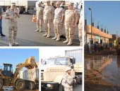 استمرار جهود القوات المسلحة  لمواجهة مخاطر السيول ودعم المناطق المضارة
