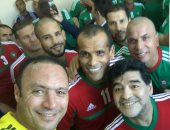 نادر السيد يشارك الأسطورة مارادونا وريفالدو فى مباراة خيرية بالمغرب