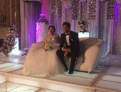 بالصور.. محمود علاء يحتفل بزفافه فى "الدفاع الجوى"