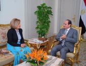 الرئيس السيسى يستقبل مشيرة خطاب المرشحة لمنصب مدير عام منظمة اليونسكو
