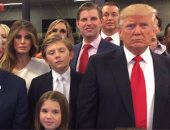 ترامب ينشر صورته مع أسرته خلال متابعة عمليات التصويت فى نيويورك