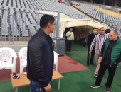 أحمد أبو هشيمة وهانى أبو ريدة فى مران المنتخب الأخير استعدادا لغانا 