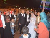 محافظ المنيا يشهد حفل زفاف جماعى لـ60 عريسا وعروسة