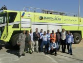 أحدث سيارة إطفاء فى العالم تدخل الخدمة بمطار مرسى علم الدولى