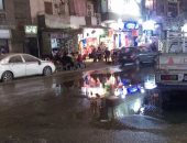  مياه الصرف تغرق شارعى صعب صالح وإبراهيم عبد الرازق بعين شمس