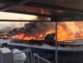 ننشر صور سيطرة القوات البحرية على حريق نشب فى يخت سياحى بالغردقة