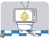 مراحيض قناة الجزيرة فى كاريكاتير ساخر لـ"اليوم السابع"