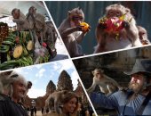 تكريم القرود لجلب الحظ فى مهرجان بأحد المعابد الكبرى بتايلاند 