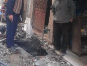 "غرفة تفتيش" تالفة بأحد المنازل تتسبب فى هبوط أرضى بالإسكندرية