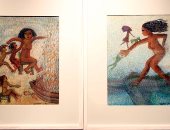 بالصور.. زينب السجينى فى معرض "وتواصل مفرداتها" تدافع عن معاناة المرأة فى العشوائيات