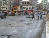 قطع مياه الشرب بمدينة الفيوم بعد هبوط أرضى فى شارع السد العالى