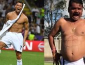 شاهد.. مُهرج هندى يسخر من رونالدو على طريقته الخاصة