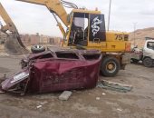 إصابة 6 أطفال فى حادث تصادم حفار و سيارة بالمقطم 