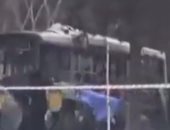 بالفيديو.. قتلى ومصابون فى انفجار أتوبيس يقل جنودا أمام جامعة بمدينة قيصرية التركية 
