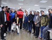 بالفيديو.. فريق سلة النادى الأهلي أبطال أفريقيا يزور "اليوم السابع"