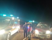 إصابة 4 أشخاص فى حادث انقلاب سيارة على طريق "بنى سويف - دمو"