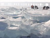 بالصور...الصينيون يستعدون لمهرجان هاربين العالمى لنحت الثلج والجليد