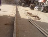 بالصور.. أهالى كعبيش فى الجيزة يطالبون بسرعة رصف الشارع