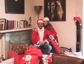 نيكول سابا وزوجها يوسف الخال يحتفلان بالكريسماس بزى "سانتا كلوز"