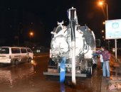 أمطار غزيرة بالبدرشين فى الجيزة والدفع بسيارات لشفط المياه