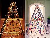 بالصور..لو عندك سلم خشب قديم..حوليه لـ"شجرة كريسماس"  
