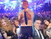 عمرو دياب يتألق في حفل "الكريسماس" بحضور نجوم الفن