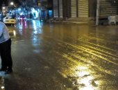  أمطار غزيرة تتساقط على كفر الشيخ والشوارع تمتلئ بالمياه