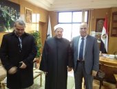 رئيس جامعة كفر الشيخ يستقبل المفتى فى ندوة بعنوان "نبذ الإرهاب والعنف"
