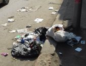 بالصور.. تراكم القمامة بشارع المحافظة بالشرقية