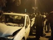 بالفيديو والصور .. إصابة 4 فى حادث تصادم سيارة ودراجة نارية فى بيلا بكفر الشيخ