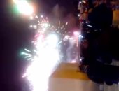 احتفالات المصريين والسائحين بالعام الجديد فى سفح الهرم