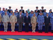 بالصور.. قائد القوات البحرية لـ السيسى: نعاهدكم أن نظل درع مصر المنيع