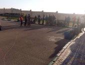 بالفيديو والصور.. وقفة لطلاب مدينة مرغم الجامعية بالإسكندرية تطالب ببناء كوبرى مشاة